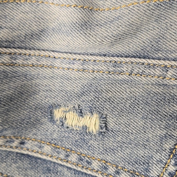 Free People/We the Free Baxter Medium Wash Distressed Denim Jumper Dress… - Picture 6 of 11